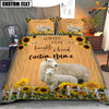 Uni Sheep Stay Humble And Kind Custom Name Bedding Set