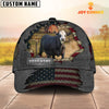 Uni Black Baldy Customized Name US Flag Net Cap