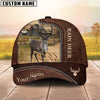 Uni Rain Deer Customized Name Leather Pattern Cap