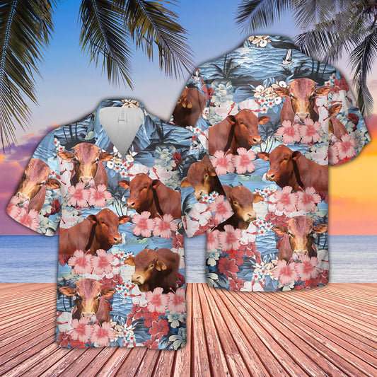 Uni Beefmaster Flower Farming 3D Hawaiian Shirt