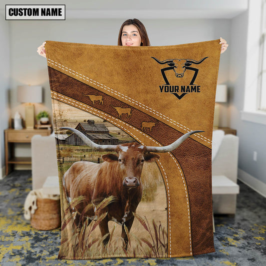 Uni Texas Longhorn Custom Name Blanket Collection