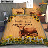 Uni Red Angus Stay Humble And Kind Bedding Set