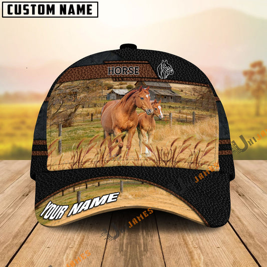 Uni Horse Family Customized Name Cap