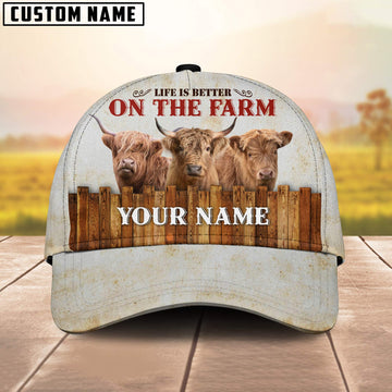 Uni Highland Better On The Farm Customized Name Cap