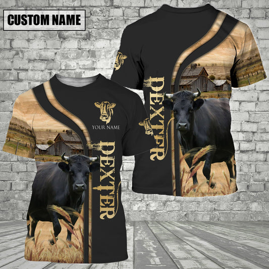 Uni Customized Name Name Dexter On The Farm 3D T - Shirt 2023