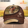 Uni Ayrshire On The Farm Customized Name Leather Pattern Cap