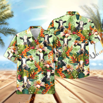 Uni Holstein Cool Summer Mint Pattern Hawaiian Shirt