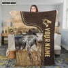 Uni Personalized Name Speckled Park Leather Pattern Blanket