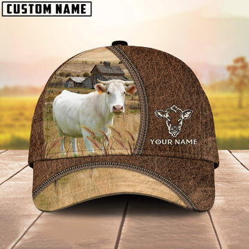 Uni Charolais Farming Personalized Name Cap