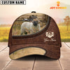 Uni Valais Blacknose On The Farm Customized Name Leather Pattern Cap