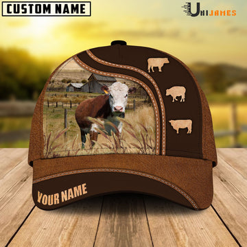 Uni Hereford Farming Life Customized Name Cap