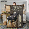 Uni Personalized Name Holstein A Good Day Blanket