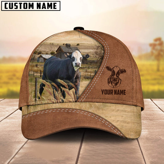 Uni Black Baldy Customized Name Brown Cap