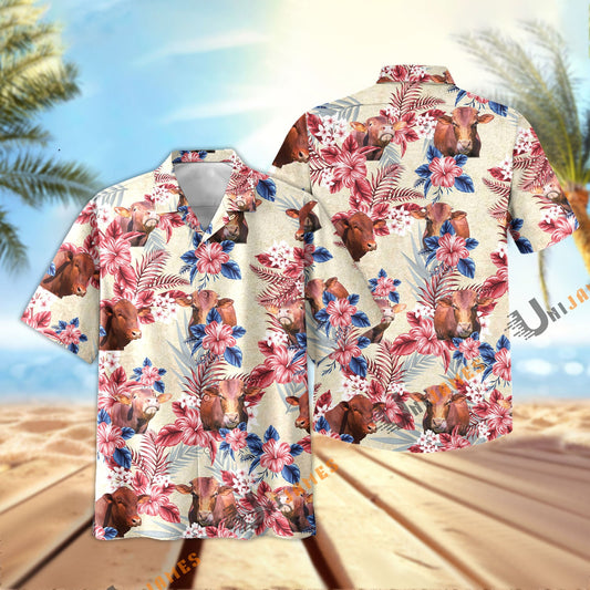 Uni Beefmaster Flowers Cool Summer Pattern Hawaiian Shirt