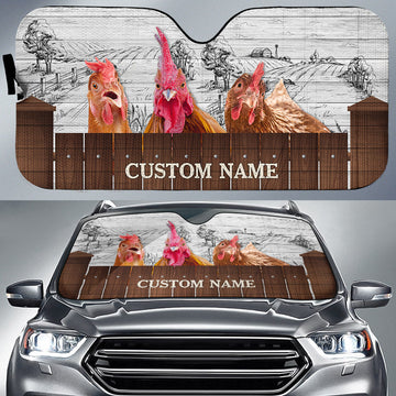 Uni Chicken Farming Custom Name 3D Sun Shade