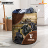 Uni Dexter Cow Custom Name Laundry Basket