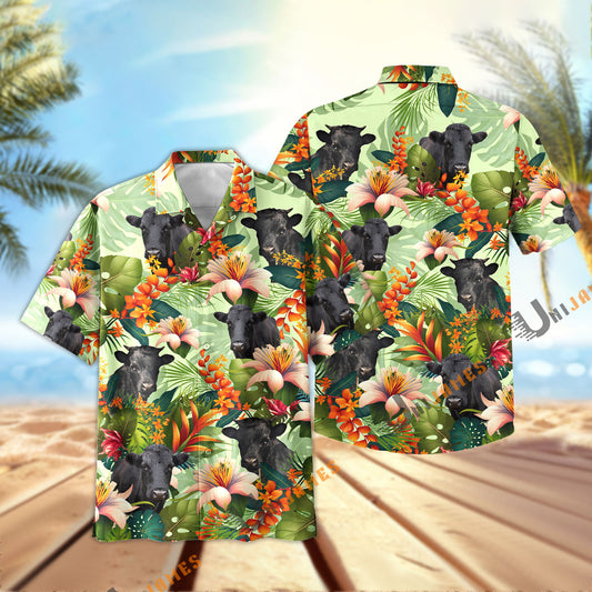 Uni Dexter Cool Summer Mint Pattern Hawaiian Shirt