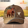 Uni Personalized Name Red Angus Farming Cap