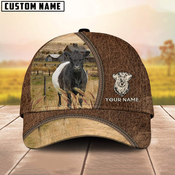 Uni Belted Galloway Farming Personalized Name Cap