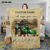 God Says You Are - Uni Personalized Name Tractor Blanket