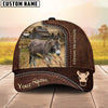 Uni Miniature Donkey Customized Name Leather Pattern Cap