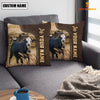 Uni Black Baldy Custom Name Leather Pattern Pillow Case