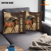 Uni Horse Custom Name Leather Pattern Pillow Case
