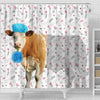 Uni Simmental Flower 3D Shower Curtain