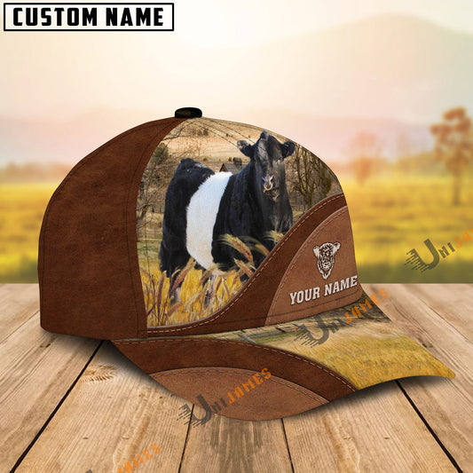 Uni Belted Galloway Farm Living Pattern Customized Name Cap