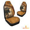 Uni Black Hereford Pattern Customized Name 3D Car Seat Cover Set (2PCS)