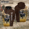 Uni Holstein Farming Leather Pattern Personalized 3D Hoodie