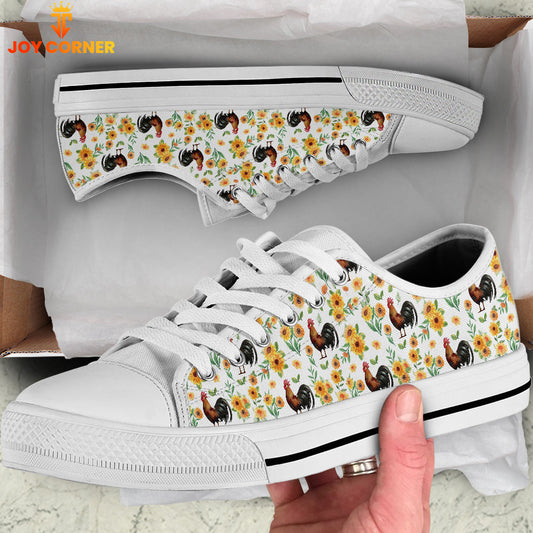 Uni Chicken Flower Pattern Low Top Shoes