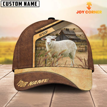 Uni Sheep Customized Name Brown Farm Cap