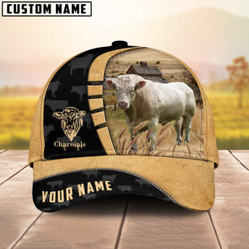 Uni Custom Name Charolais Cattle 3D Cap