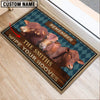 Uni Beefmaster Wipe Your Hooves Custom Name Doormat