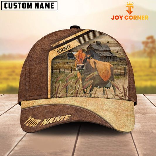 Uni Jersey Cattle Customized Name Brown Farm Cap