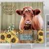 Uni Shorthorn Hello Sweet Cheeks 3D Shower Curtain