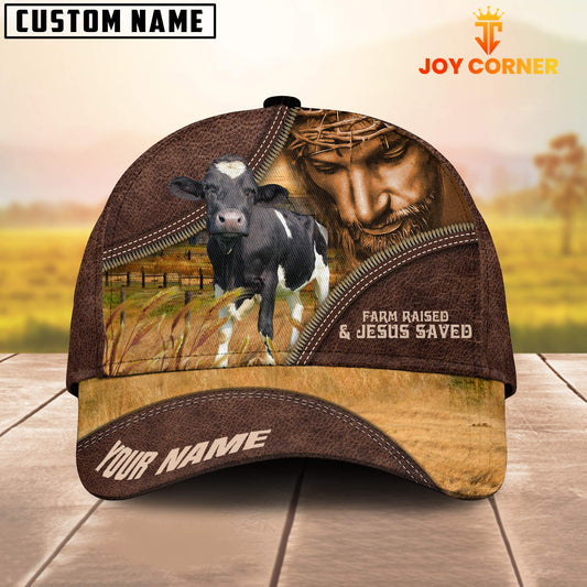 Uni Holstein Farm & Jesus Customized Name Cap