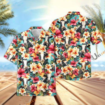 Unique Holstein Tropical Flower Pattern Seamless Hawaiian Shirt