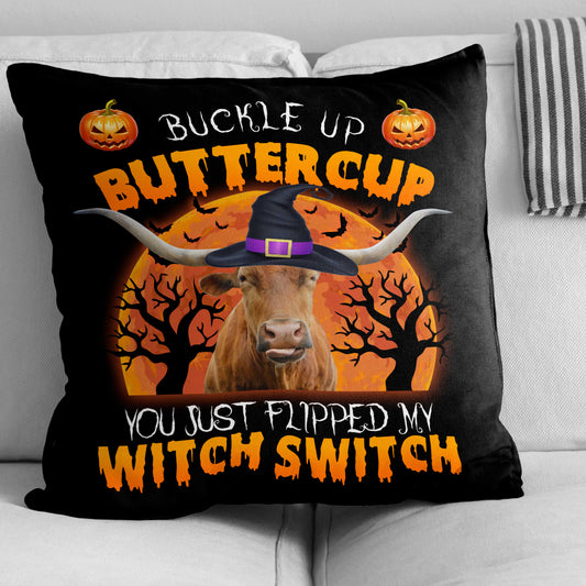 Uni Happy Halloween TX-Longhorn Buckle Up Butter Cup Pillow Case