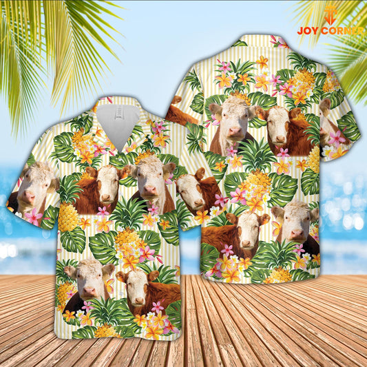 Uni Hereford Pineapple Pattern Hawaiian Shirt