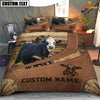 Uni Custom Name Black Baldy On Farm Bedding Set