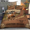 Uni Custom Name Texas Longhorn On Farm Bedding Set