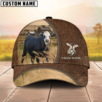 Uni Black Baldy Farming Personalized Name Cap