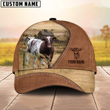 Uni Shorthorn Customized Name Brown Cap