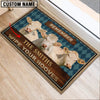 Uni Charolais No Horn Wipe Your Hooves Custom Name Doormat