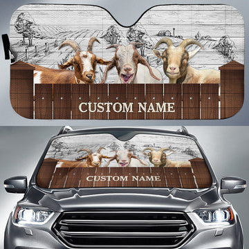 Uni Goat Farming Custom Name 3D Sun Shade