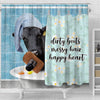 Uni Dexter Dirty Boots, Messy Hair, Happy Heart  3D Shower Curtain