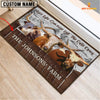 Uni Texas Longhorn Custom Name - Live Like Someone Left The Gate Open Doormat