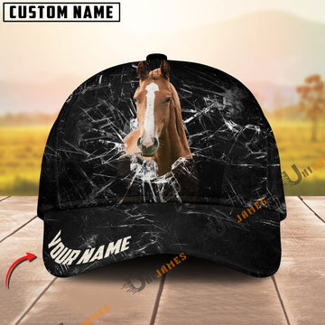 Uni Horse Glass Broken Customized Name Cap